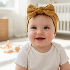 BABYGIZ headband soft cotton fabric during everyday wear.