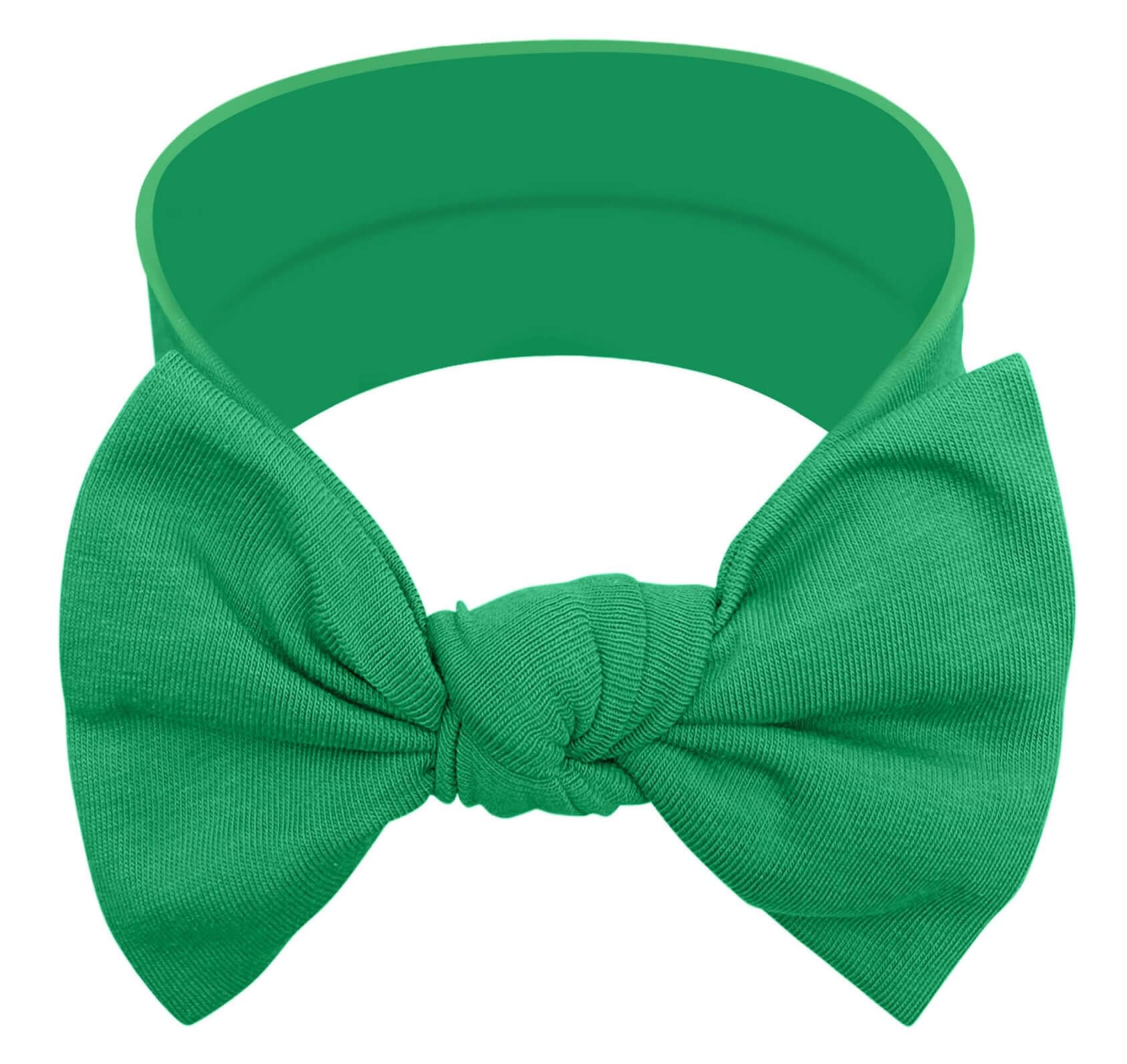 BABYGIZ baby girl headband in Spring Green with a bow for adorable photo moments.
