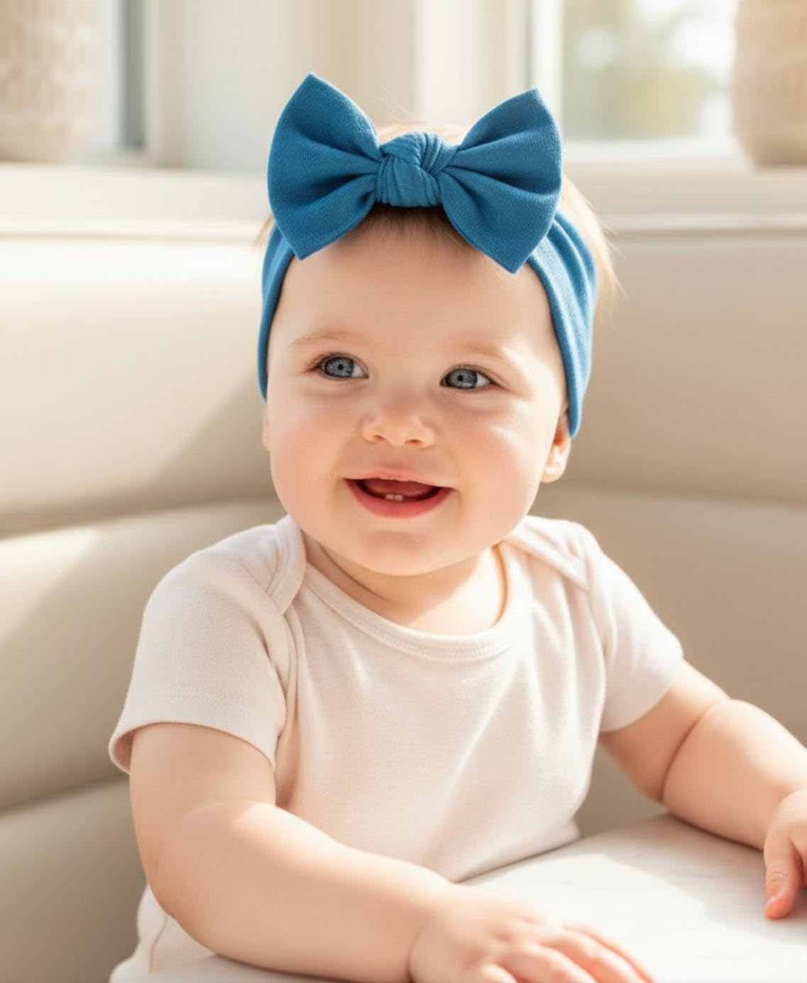 BABYGIZ baby girl headband stretchy band ensures comfy all-day wear