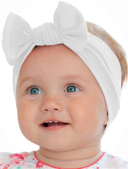 BABYGIZ baby girl headband with white bow for newborn photography