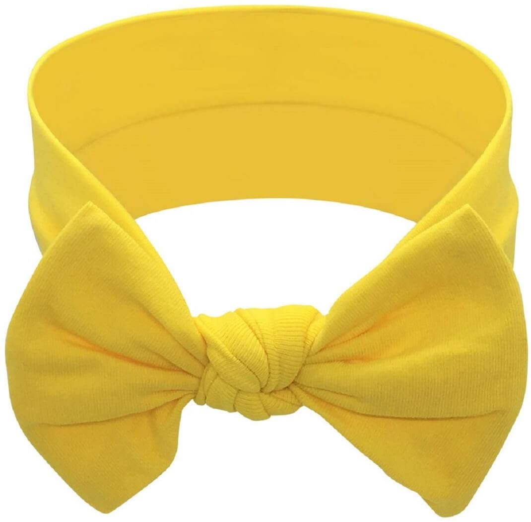 BABYGIZ baby girl headband with yellow bow eye-catching for memorable photo shoots