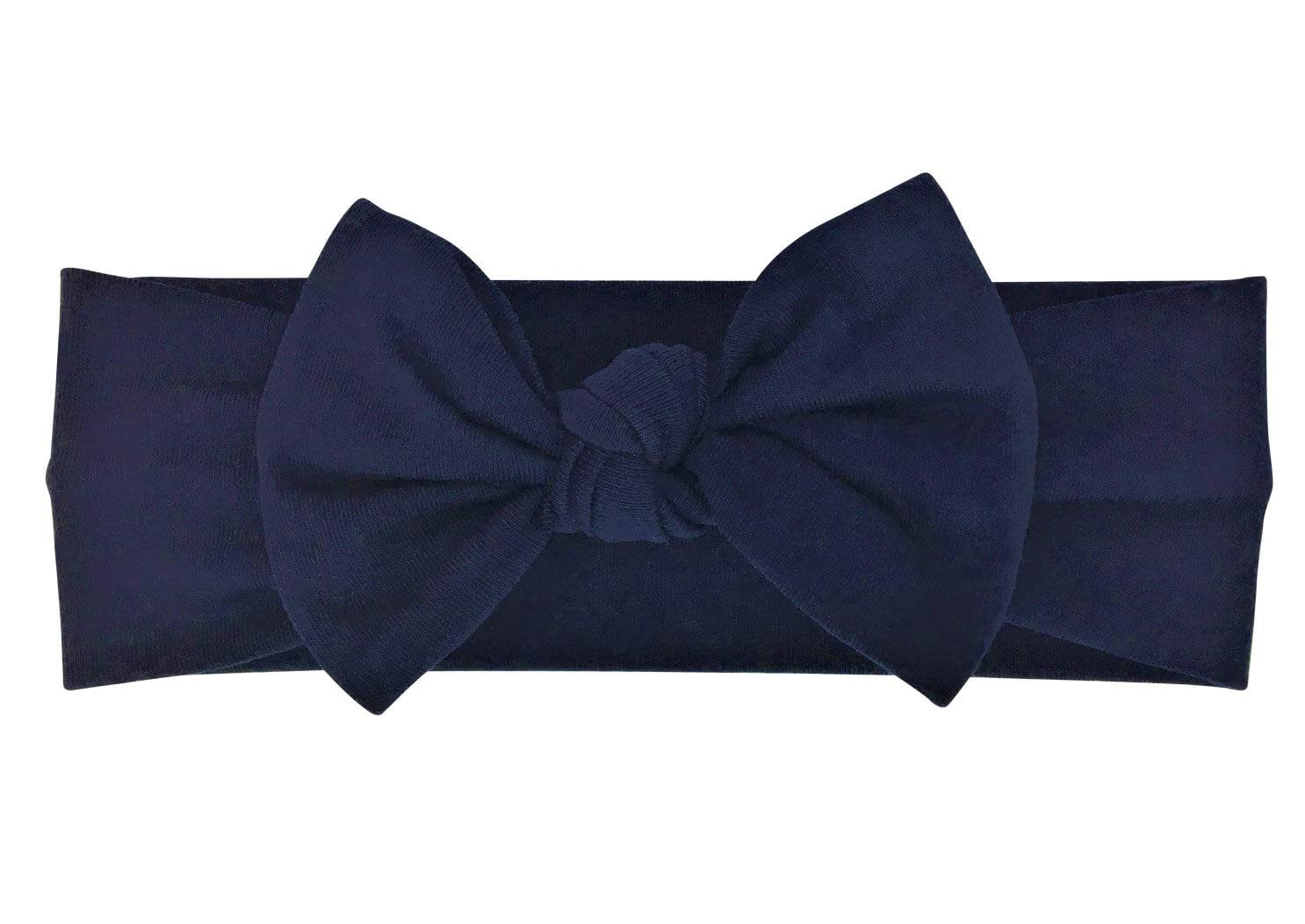 BABYGIZ dark navy bow design on infant headband for daily use