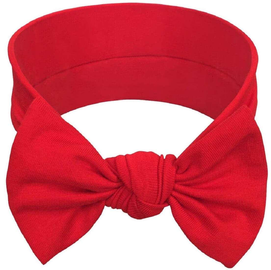 BABYGIZ red bow headband for babies, stylish and gentle on the skin.
