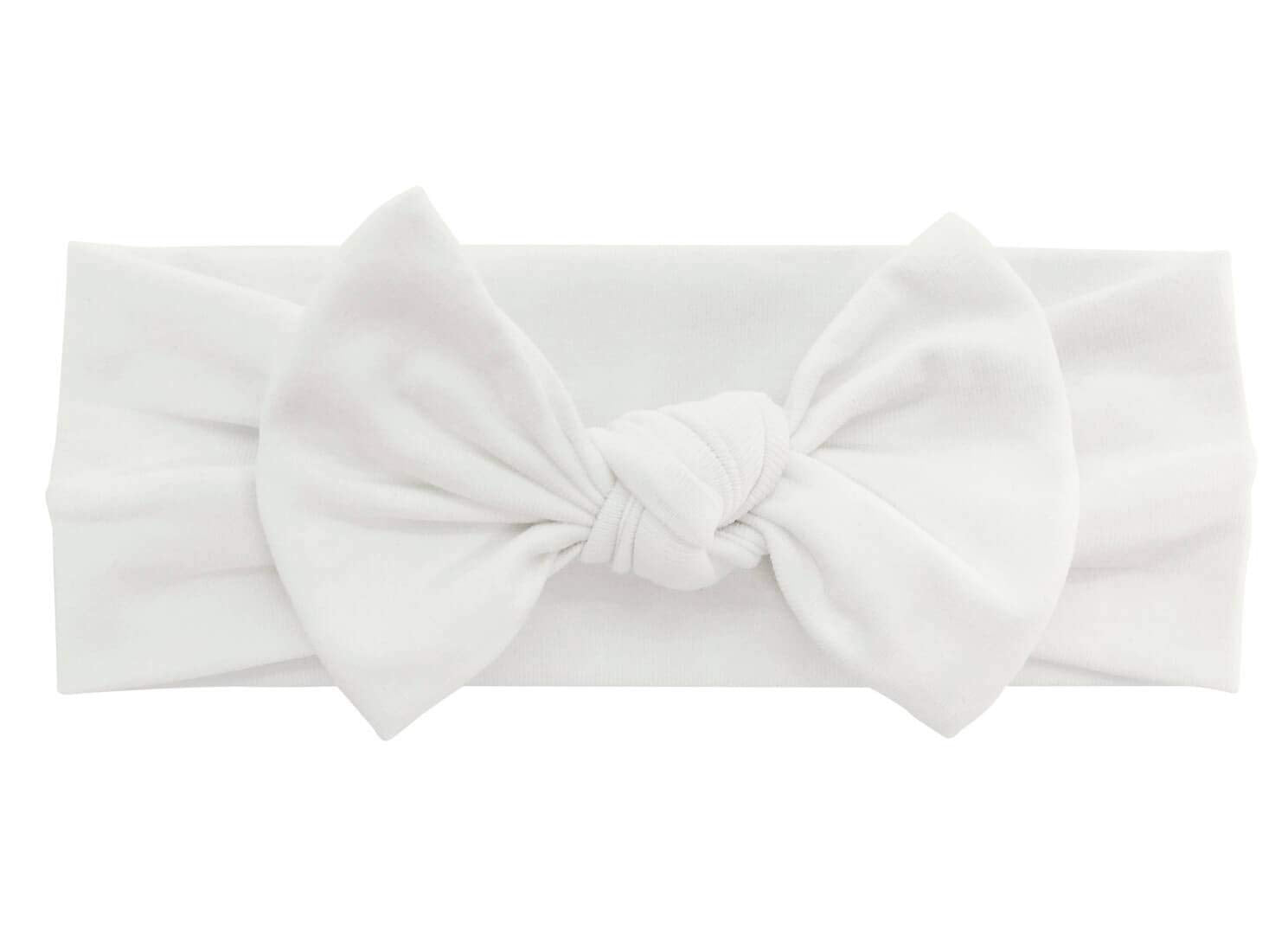 BABYGIZ white bow headband in photo shoot setup for keepsake