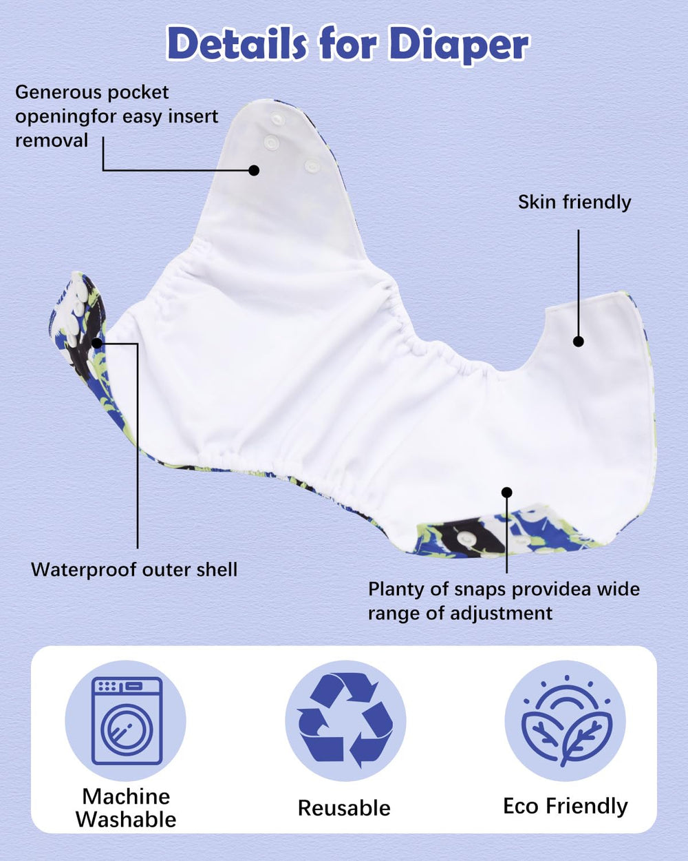 Babygoal adjustable reusable cover shows snug-fit design for growing toddlers.