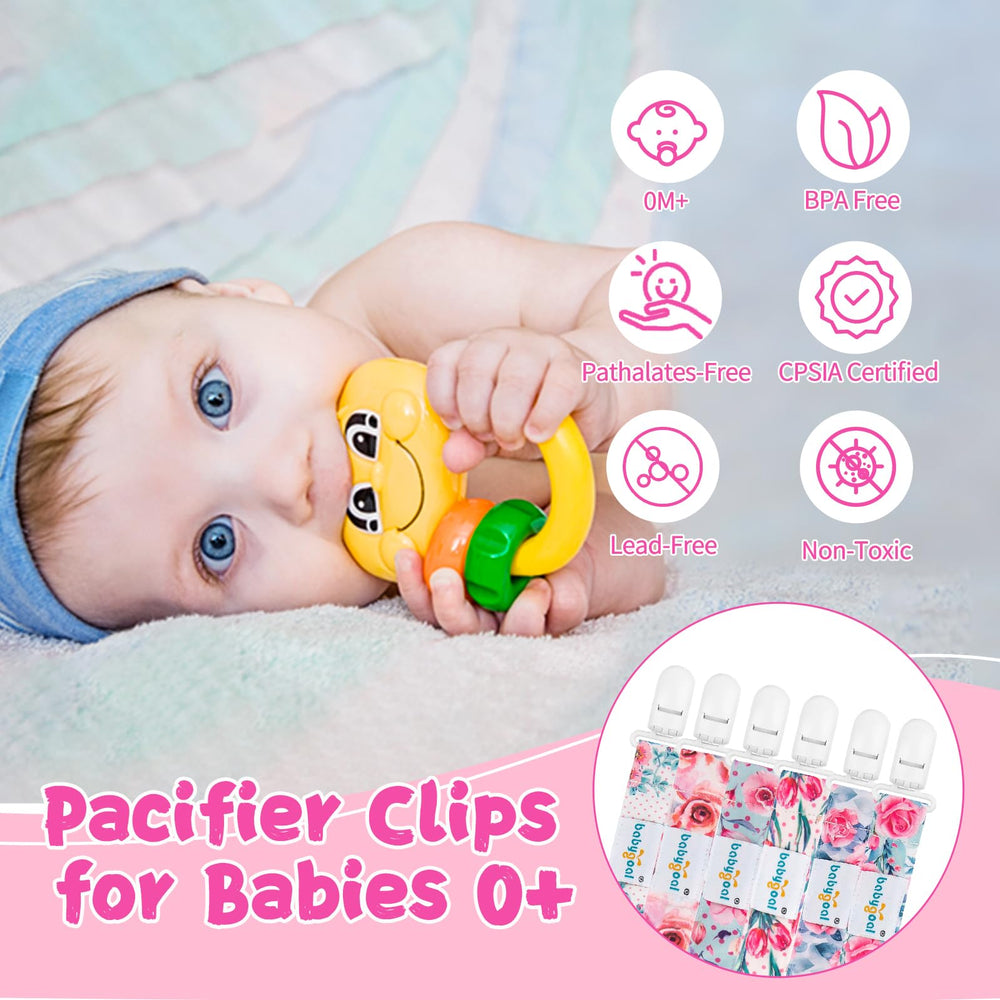 babygoal animal-design pacifier clip playful charm keeps paci within reach.
