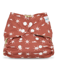 Babygoal babycloth cover with adjustable-snaps for a growing baby and secure fit.