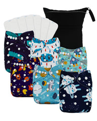 Babygoal babycloth diaper with adjustable snaps for growing baby