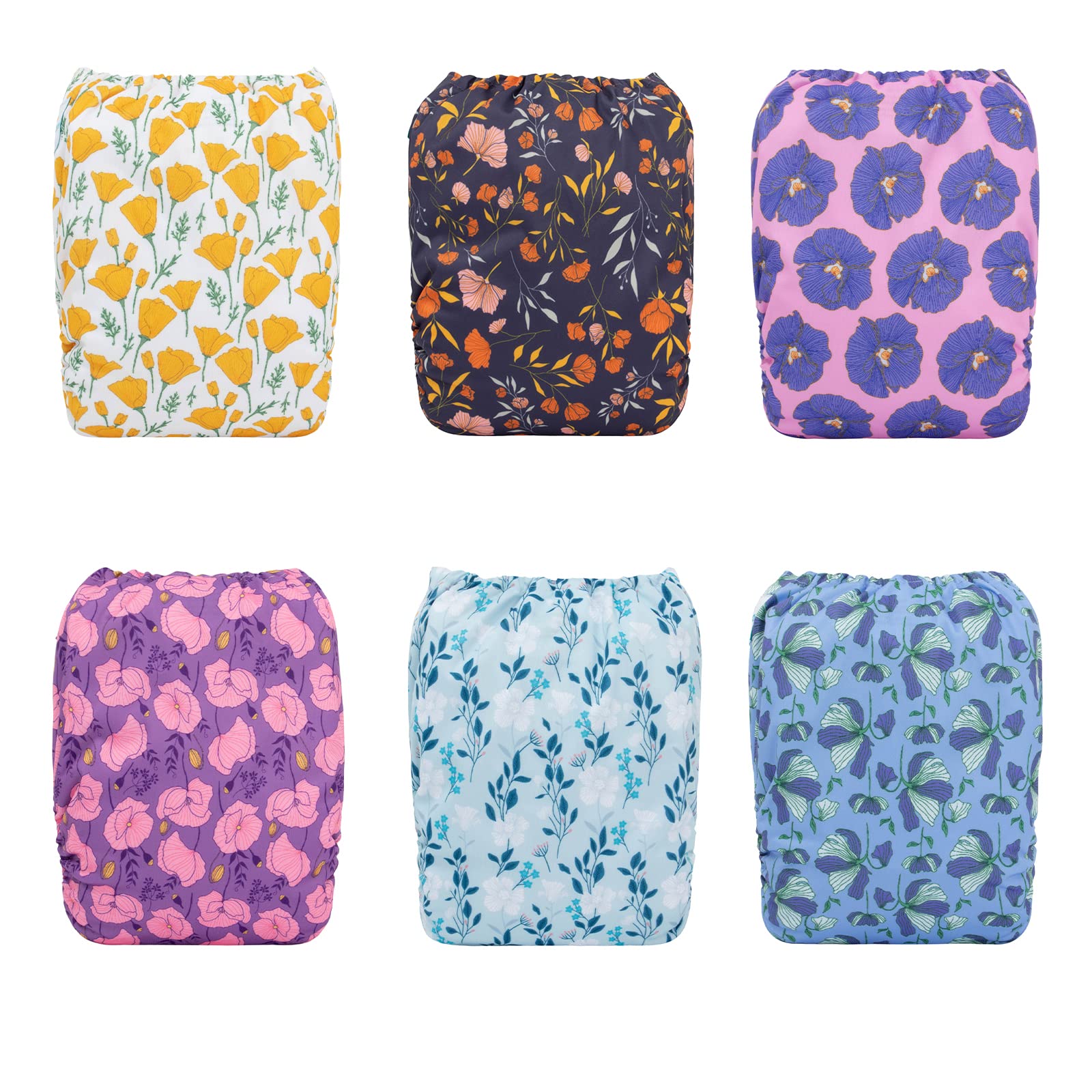 babygoal bamboo inserts 6-pcs provide soft absorbent comfort for leak-free days