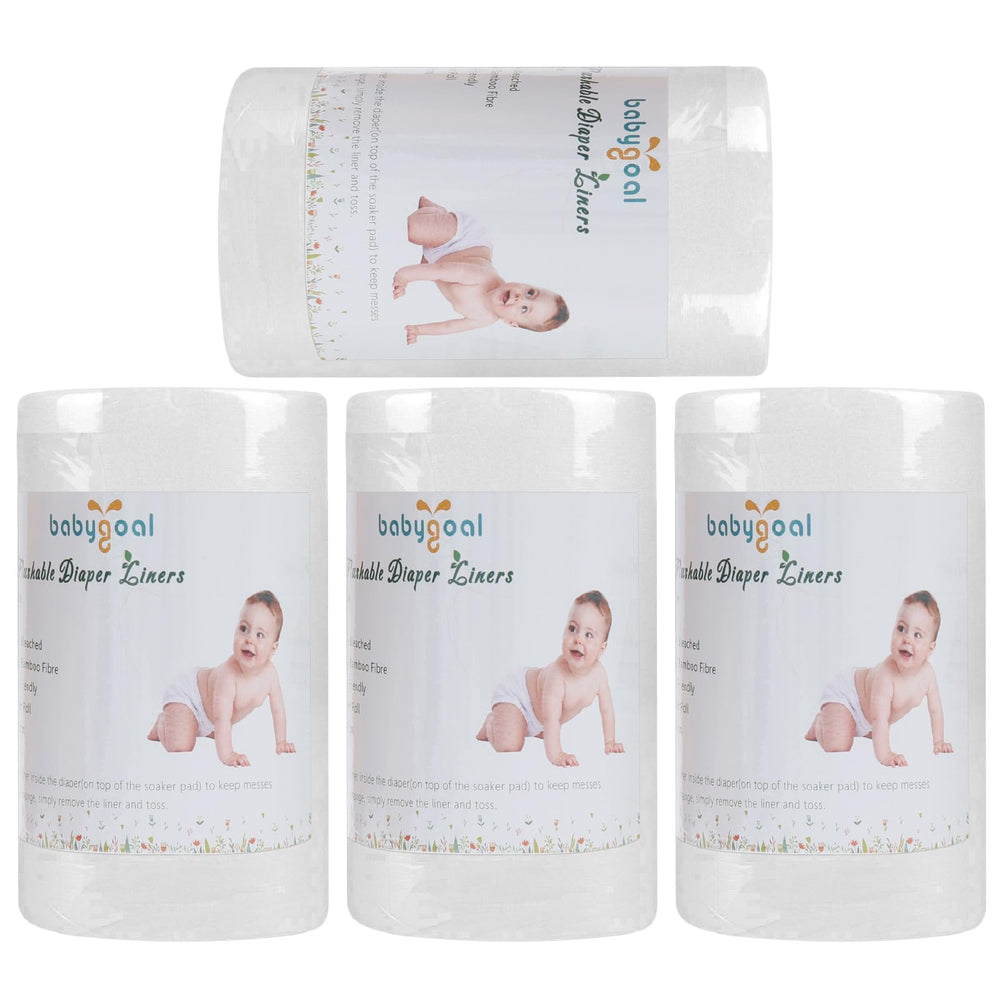 Babygoal bamboo liner close-up highlighting gentle skin protection for delicate diaper areas.