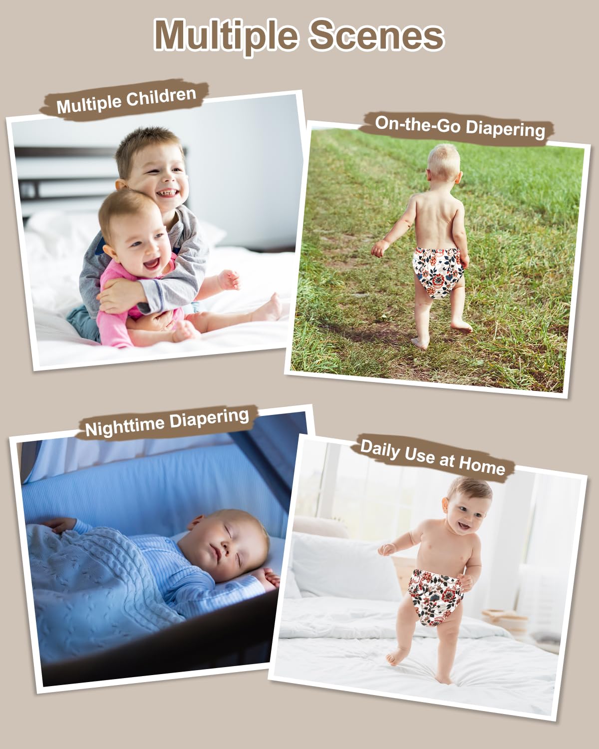 babygoal boho bamboo inserts gentle breathable moisture control