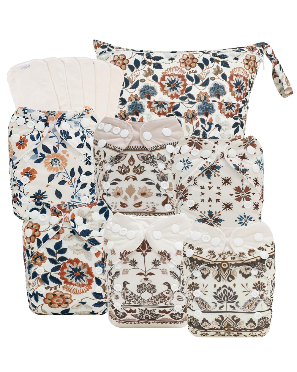 babygoal boho newborn diaper covers shown with a gentle fit for tiny newborns