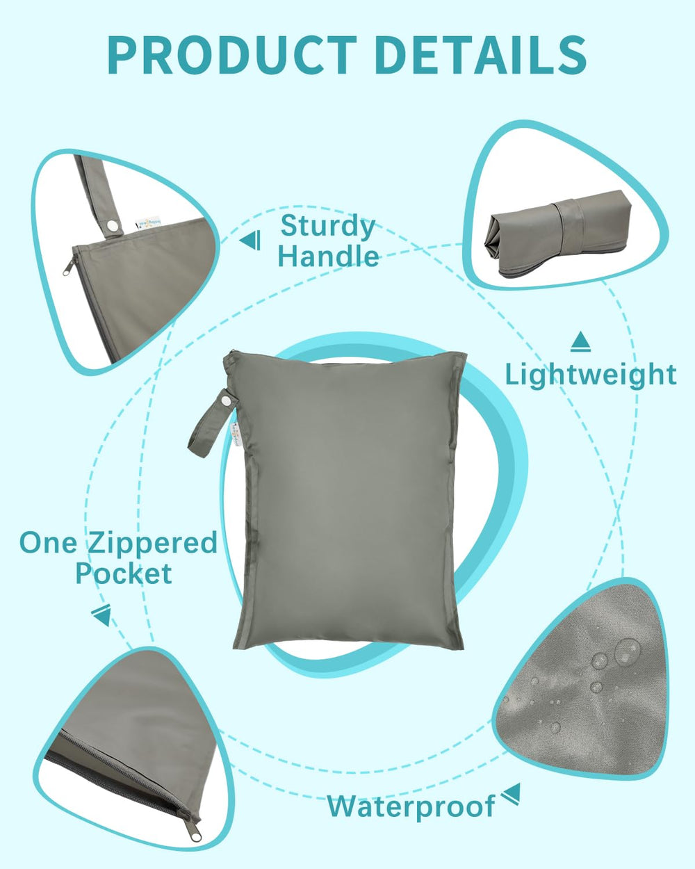 babygoal clear travel bag small shows TSA-friendly toiletries organization
