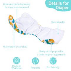babygoal cloth diaper covers 6-pack demonstrating leak-resistant comfort for daily wear