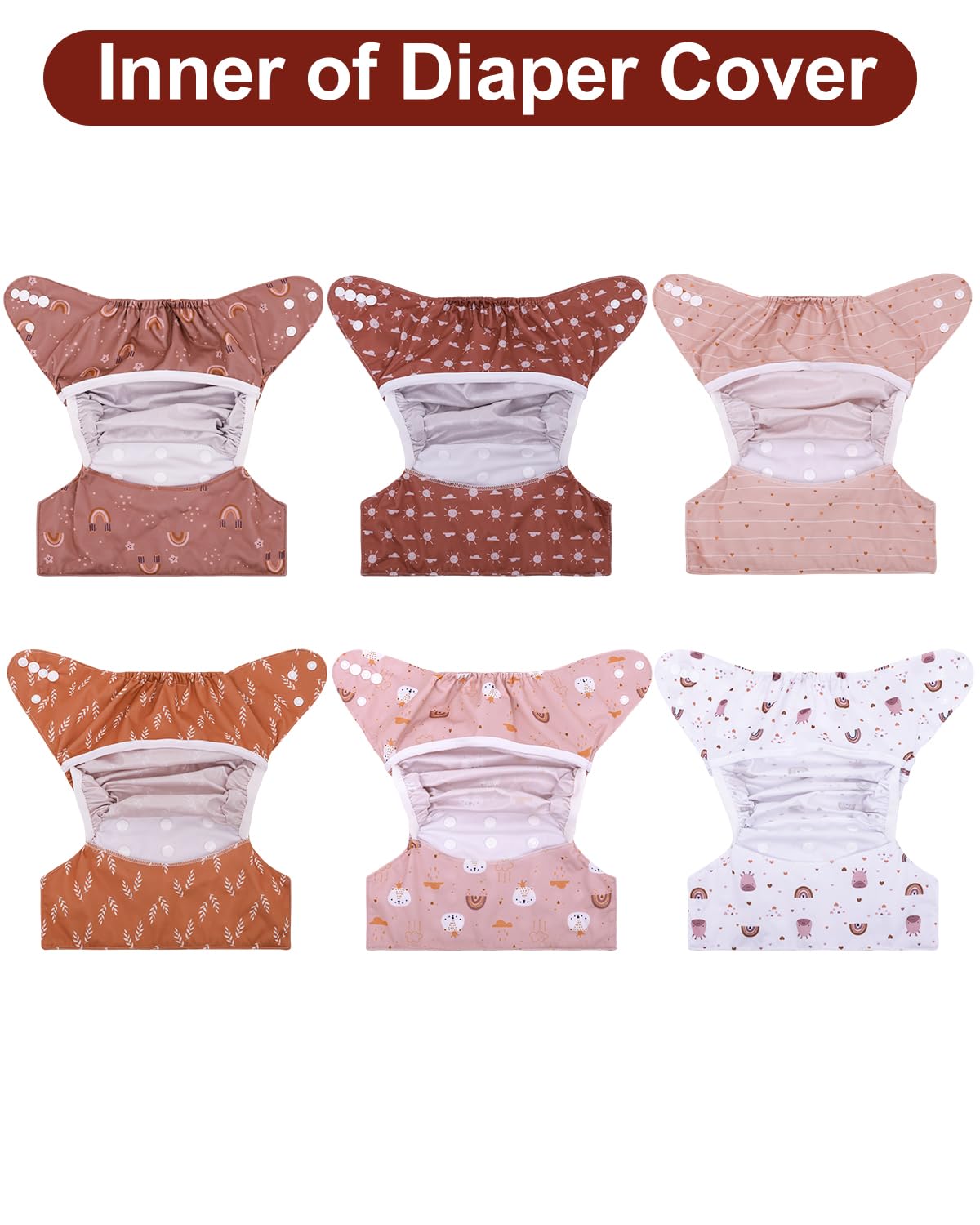 Babygoal cloth diaper covers machine washable for busy families.