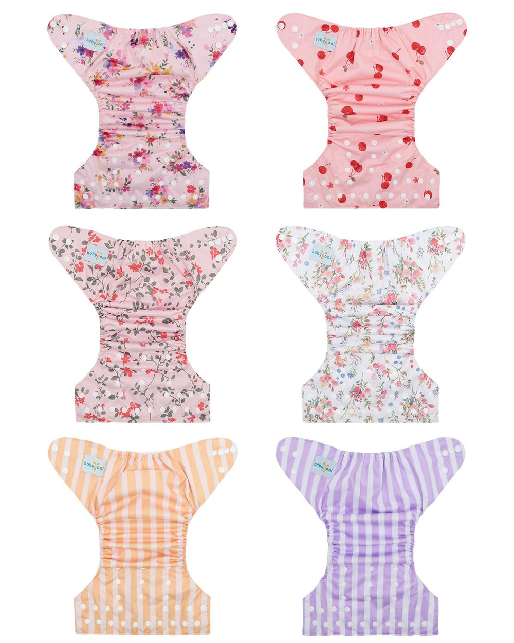 Babygoal cloth diaper covers open-pack shot, easy access for quick diaper changes.