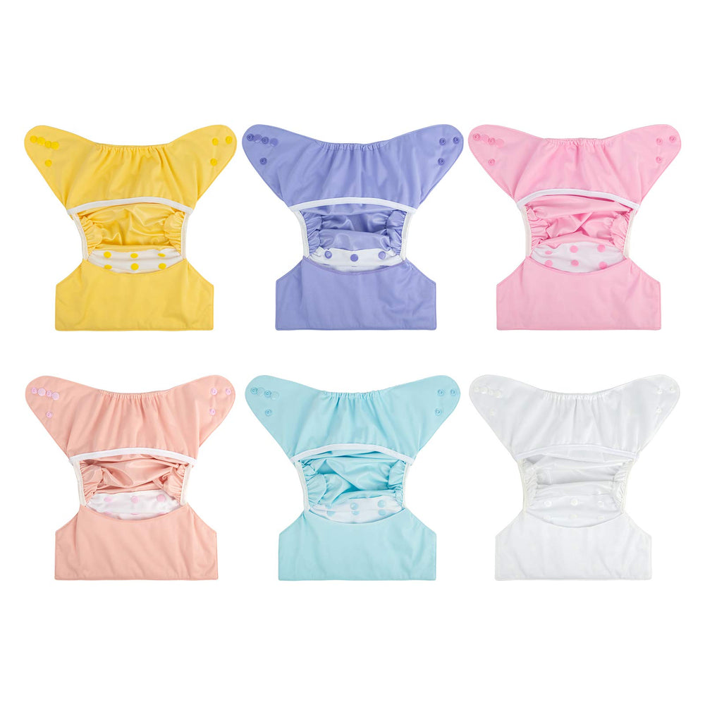 Babygoal cloth diaper covers are reusable and machine washable.