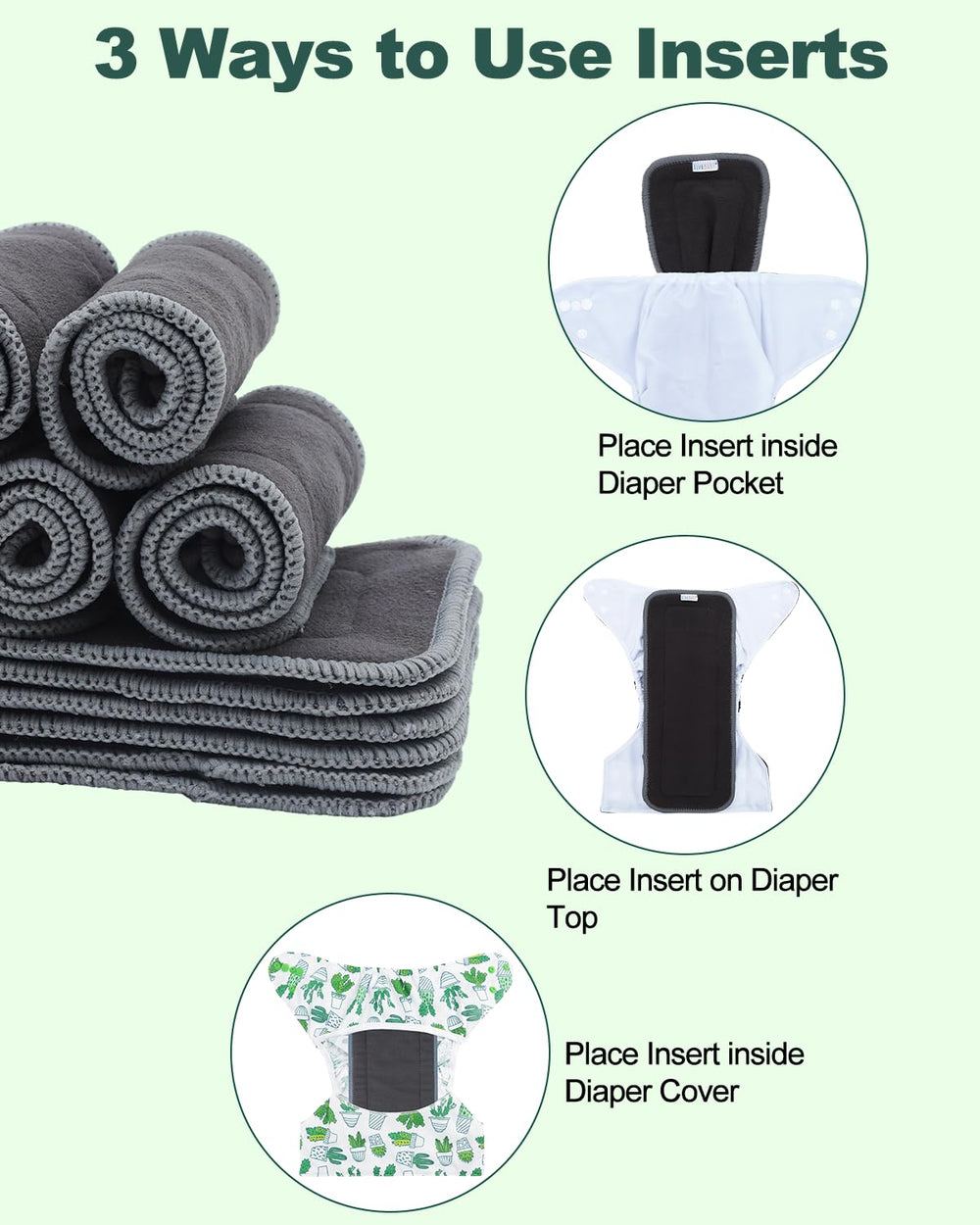 Babygoal inserts measure 33x13.5 cm for 3–15 kg babies.