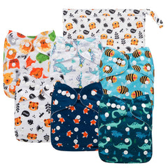 Babygoal diaper cover with adjustable snaps for a growing baby.