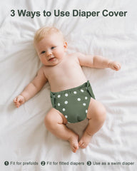 Babygoal diaper cover shown as a multi-use shell for wraps and swims