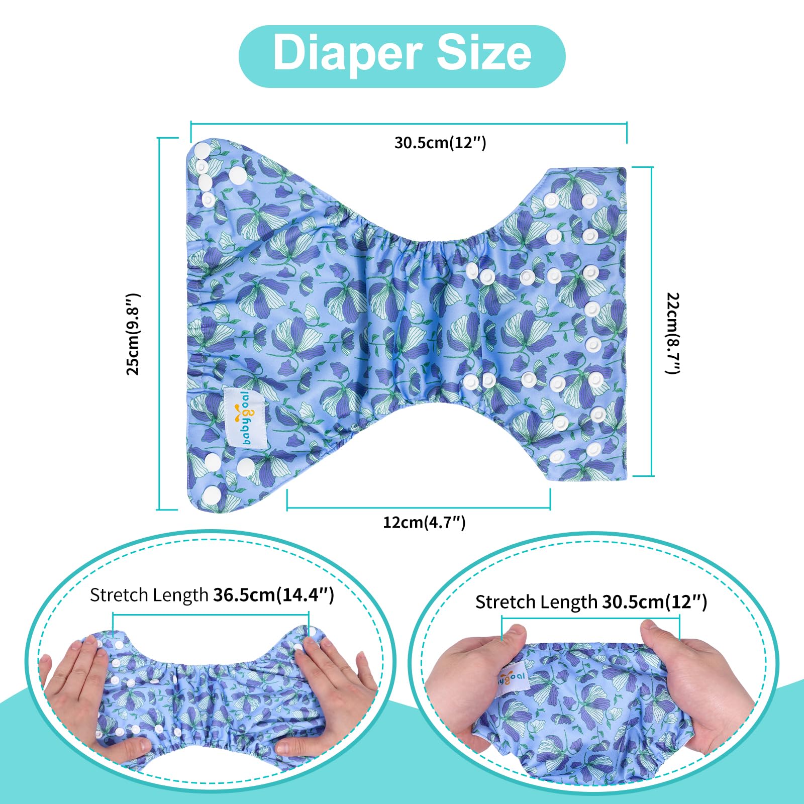 babygoal diaper inserts laid flat for quick changes and reliable absorption