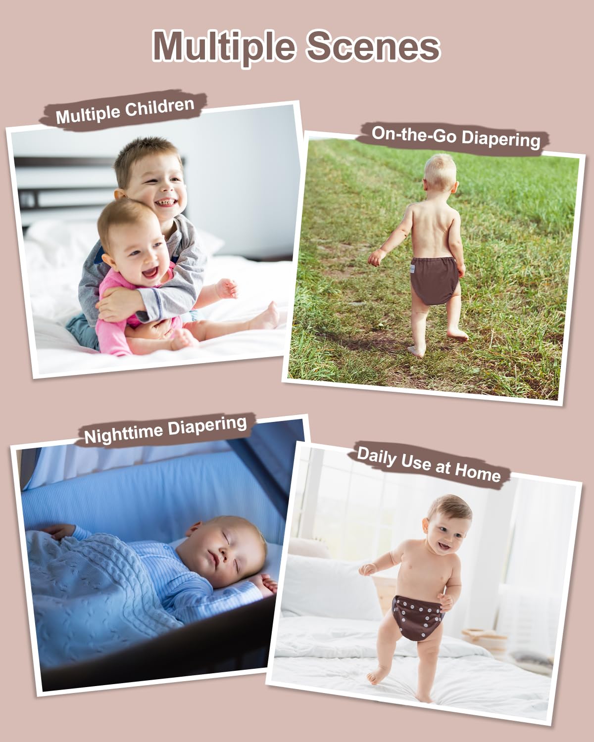 babygoal diaper on baby newborn image demonstrates comfortable fit and calm skin.