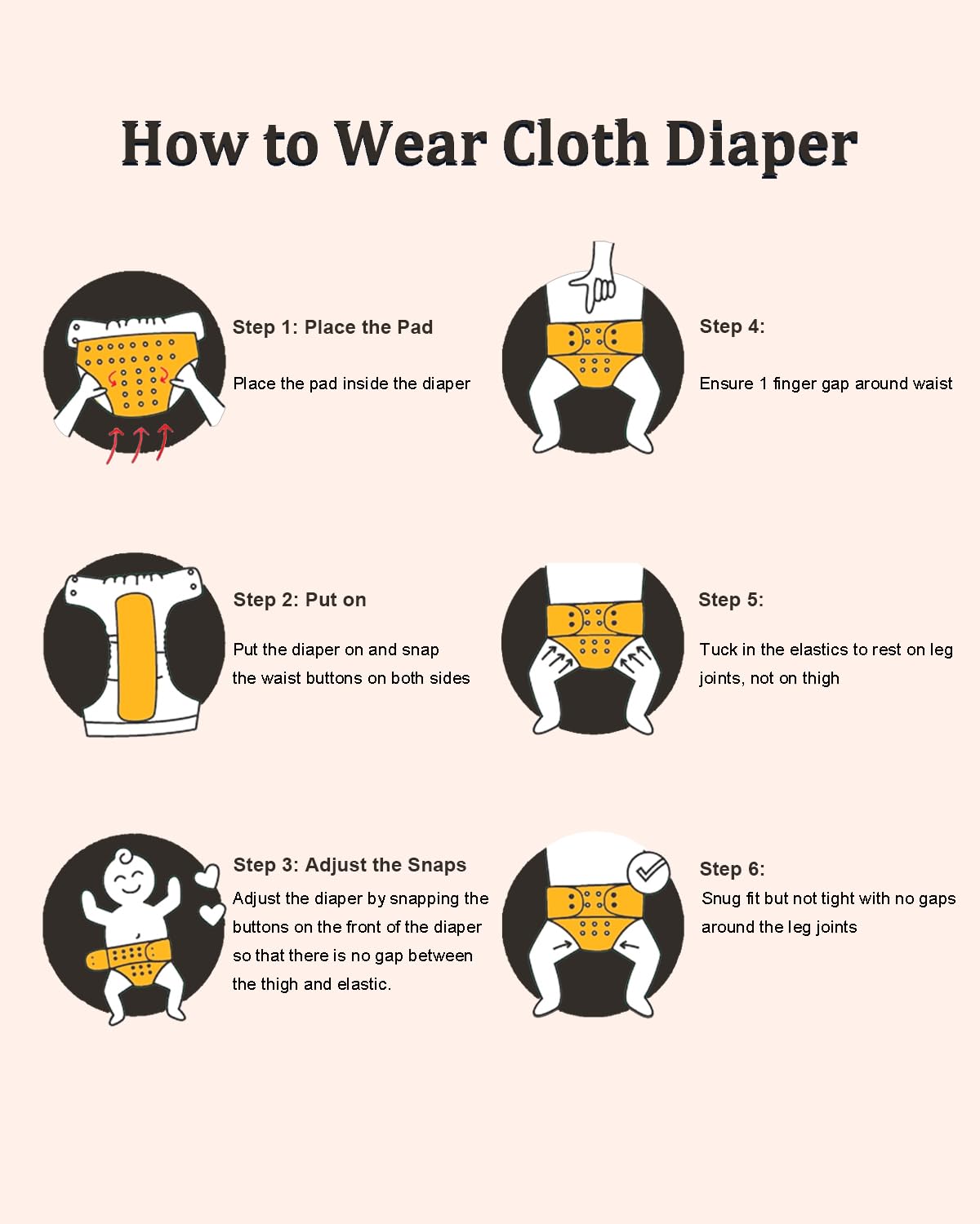 babygoal diaper on baby demonstrates comfortable fit during daily wear