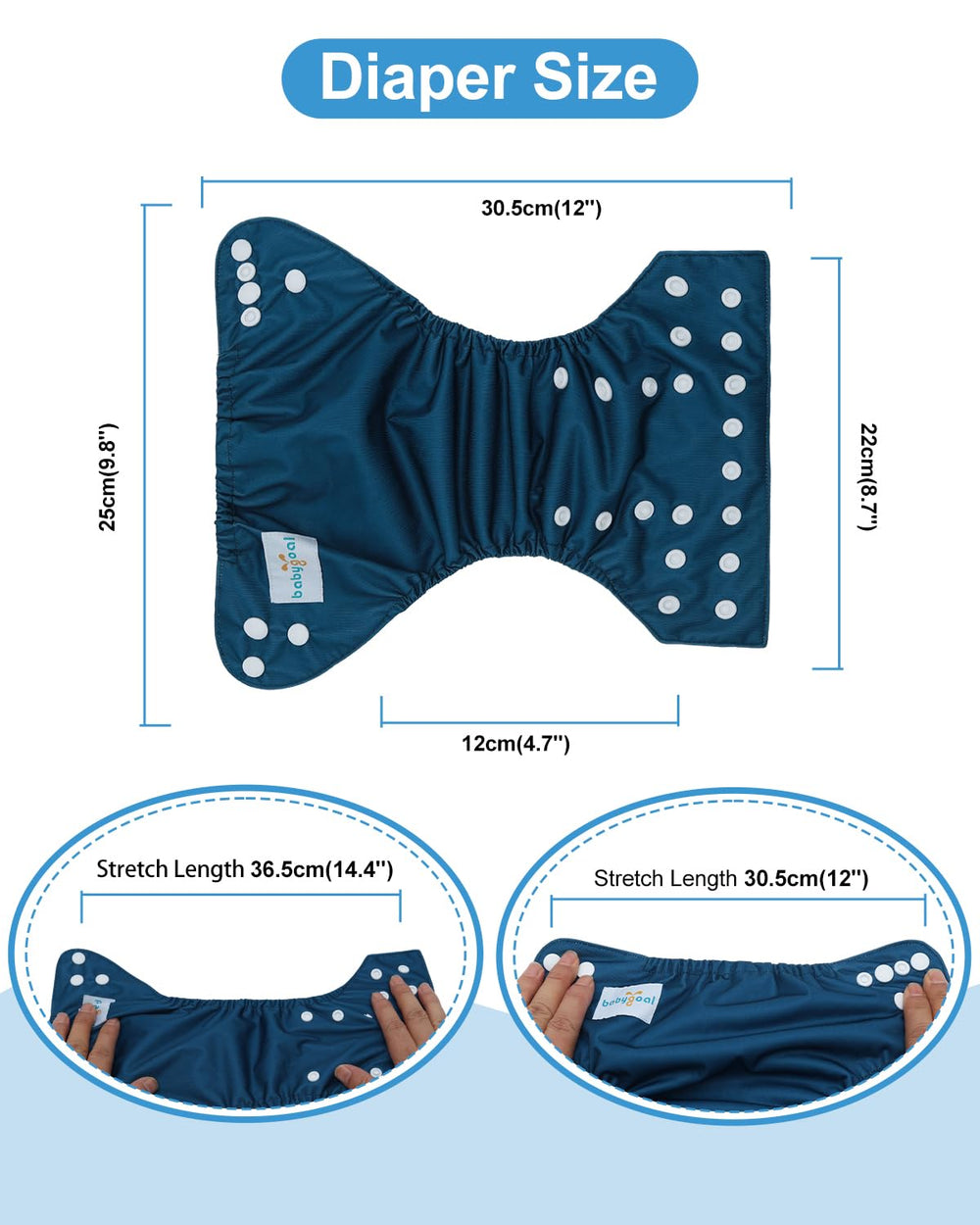 babygoal diaper wet bag image demonstrates portable storage for on-the-go use.