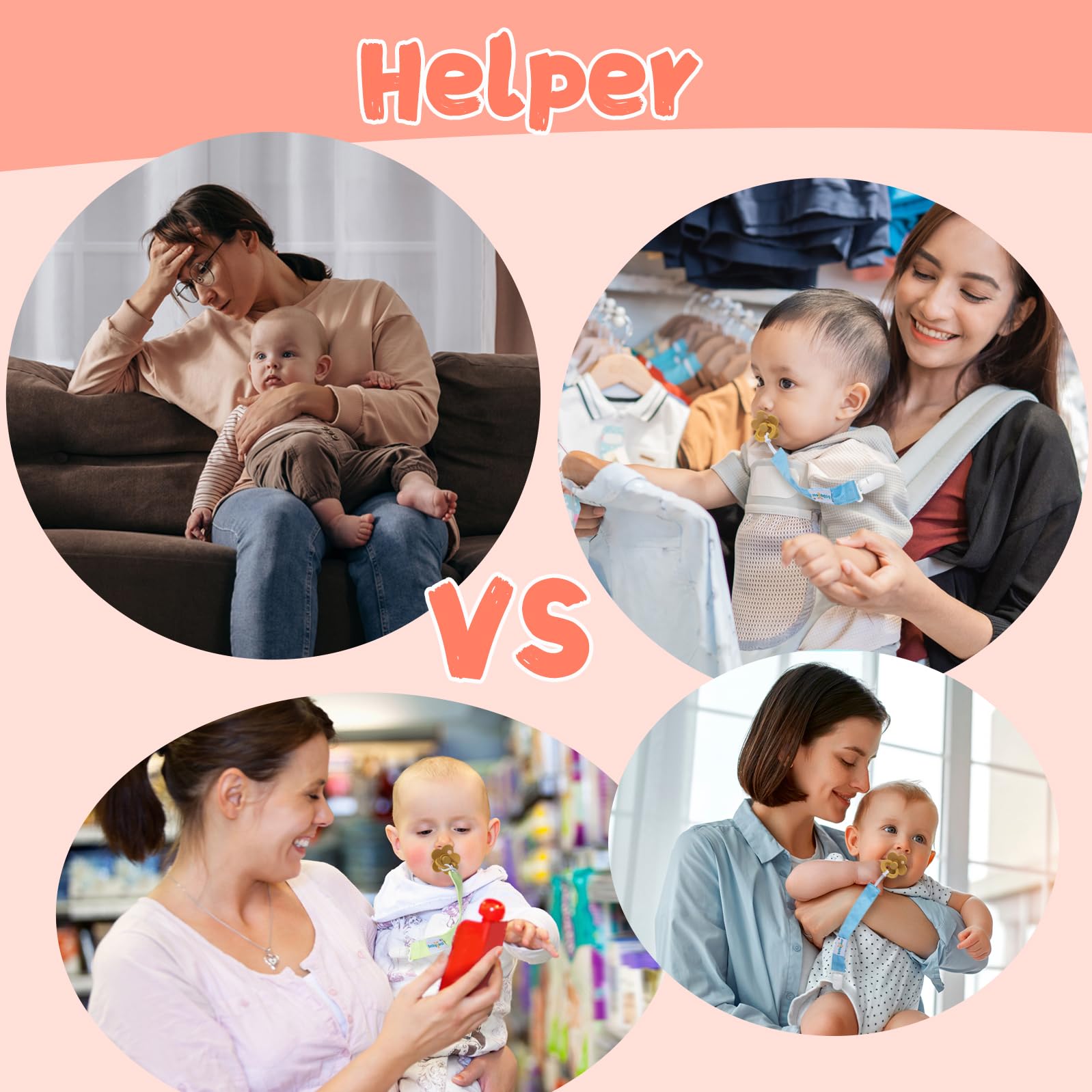 babygoal different designs pack pacifier clip shows variety for boy or girl outfits