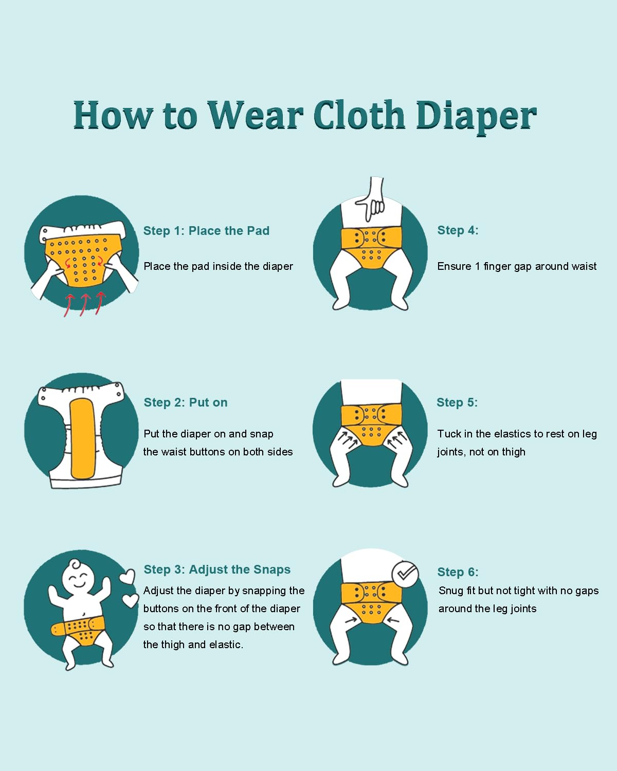 babygoal double gusset diaper design for secure fit and leak prevention