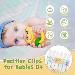 Babygoal floral pacifier clip flowers design keeps pacifiers within reach