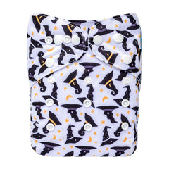 babygoal Halloween diaper front design with spooky pattern for everyday wear