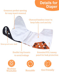 babygoal Halloween diaper patterns spooky-designs add playful daily wear