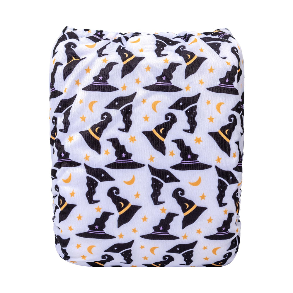 babygoal Halloween diaper side view shows adjustable fit for growing babies