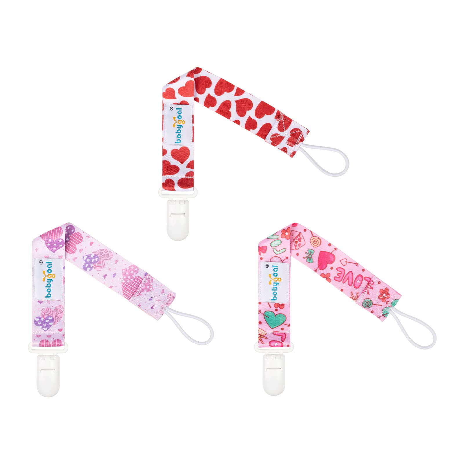 Babygoal heart clip on baby clothing while soothing