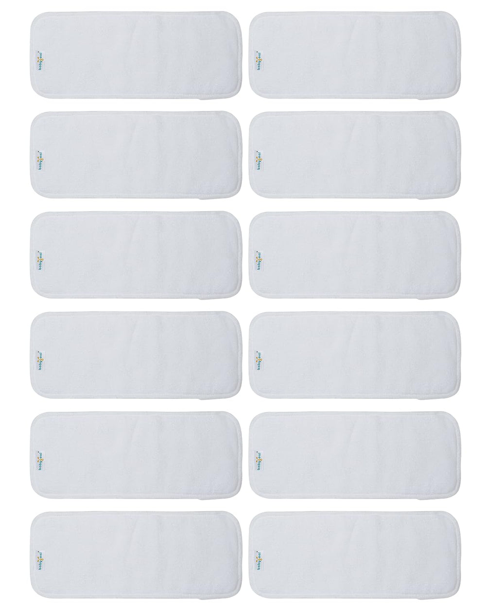 Babygoal 3-layer microfiber diaper inserts pack fits medium cloth diapers for babies 8-33 lbs.