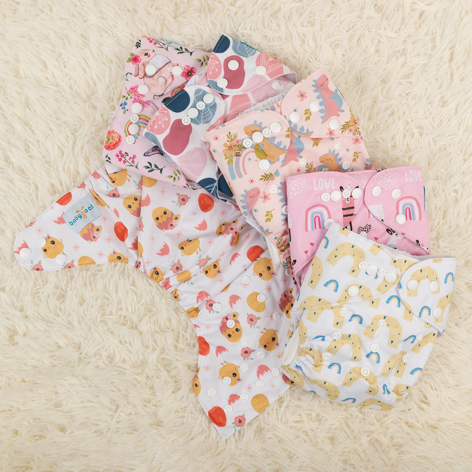 babygoal leg gussets and elastic secure fit to prevent leaks