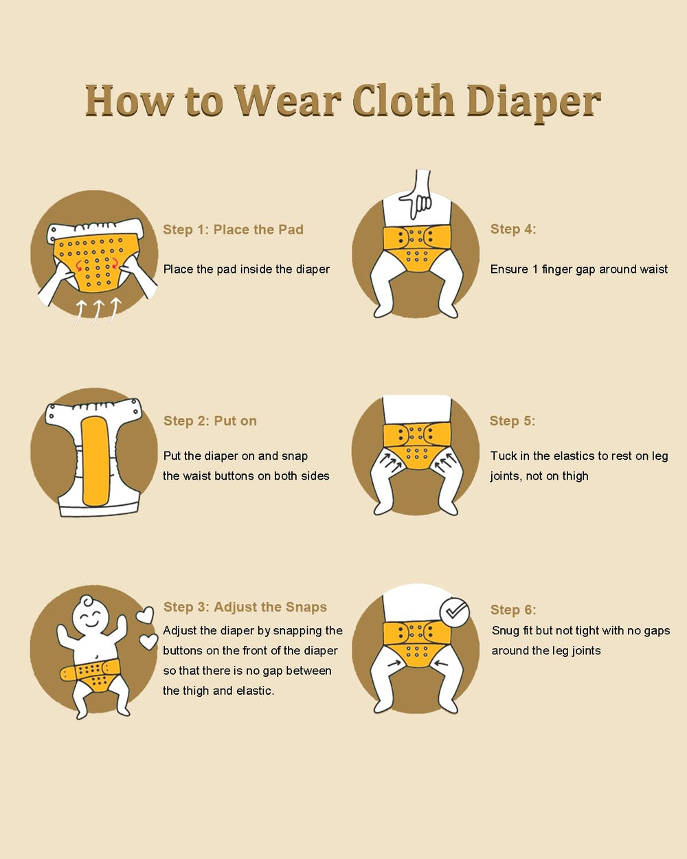 Babygoal diapers are machine washable for easy cleaning and care.