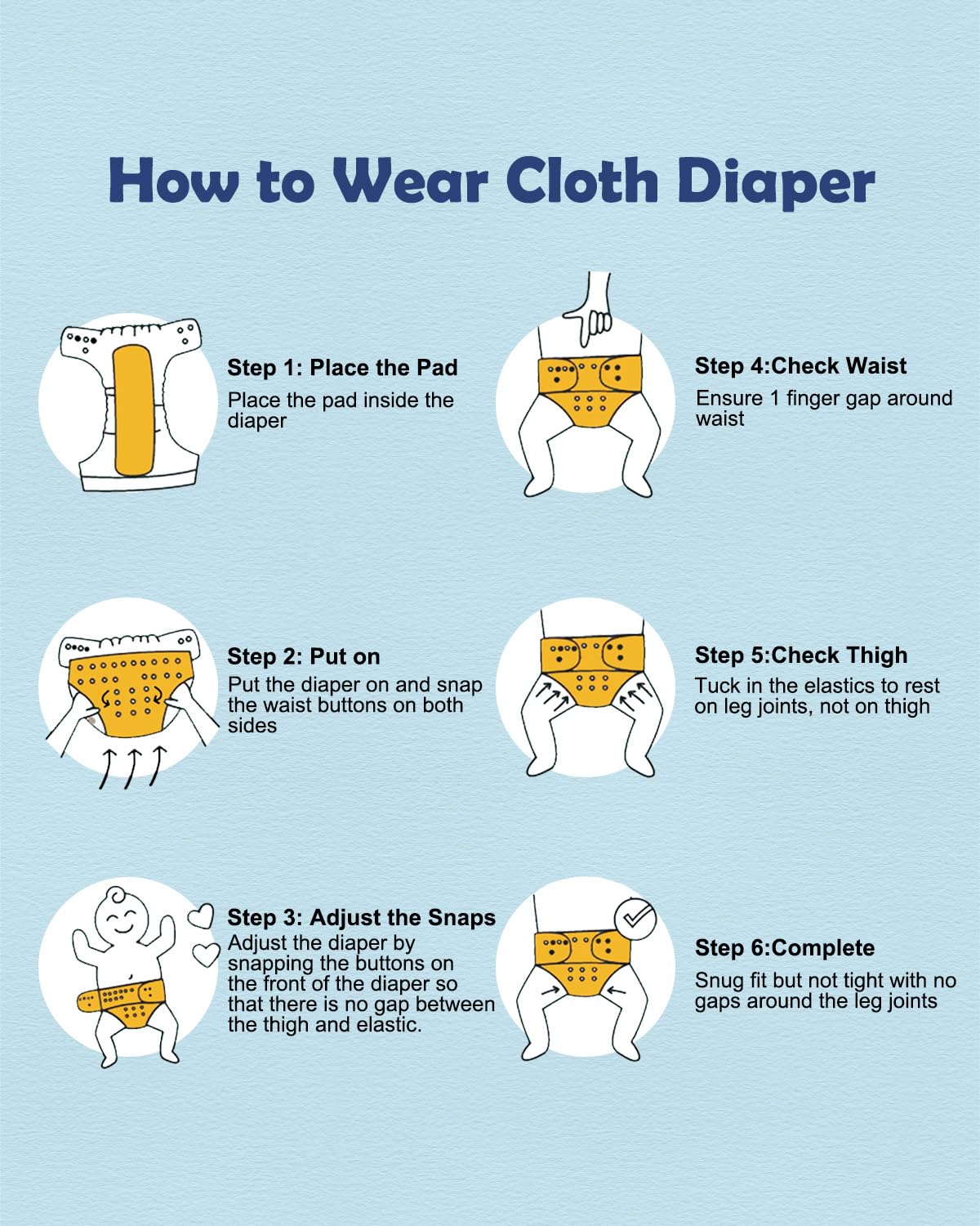 Babygoal diaper system is machine washable for easy reuse