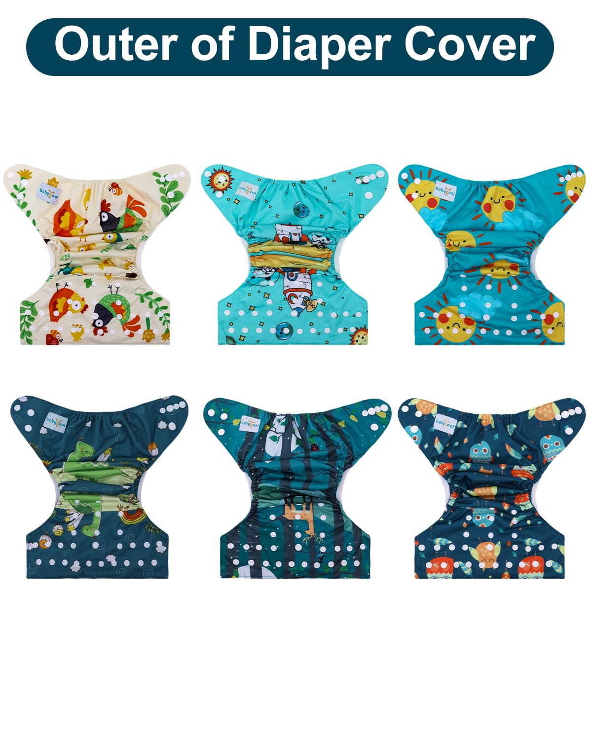 babygoal machine-washable diaper covers simplify ongoing care.