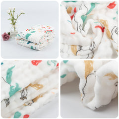 Close-up of Babygoal muslin fabric showing breathable gentle fibers