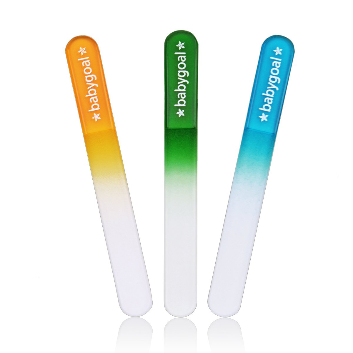 Babygoal nail files 3-pack with pouch for safe newborn grooming.