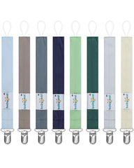 Babygoal neutral pacifier clip with assorted patterns coordinating with outfits