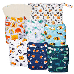 babygoal newborn cloth diaper pack front view for eco friendly diapering.