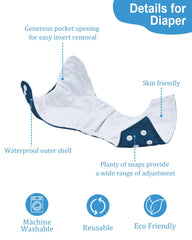 babygoal newborn inserts-6-pack close-up showcases absorbent layers for quick changes.