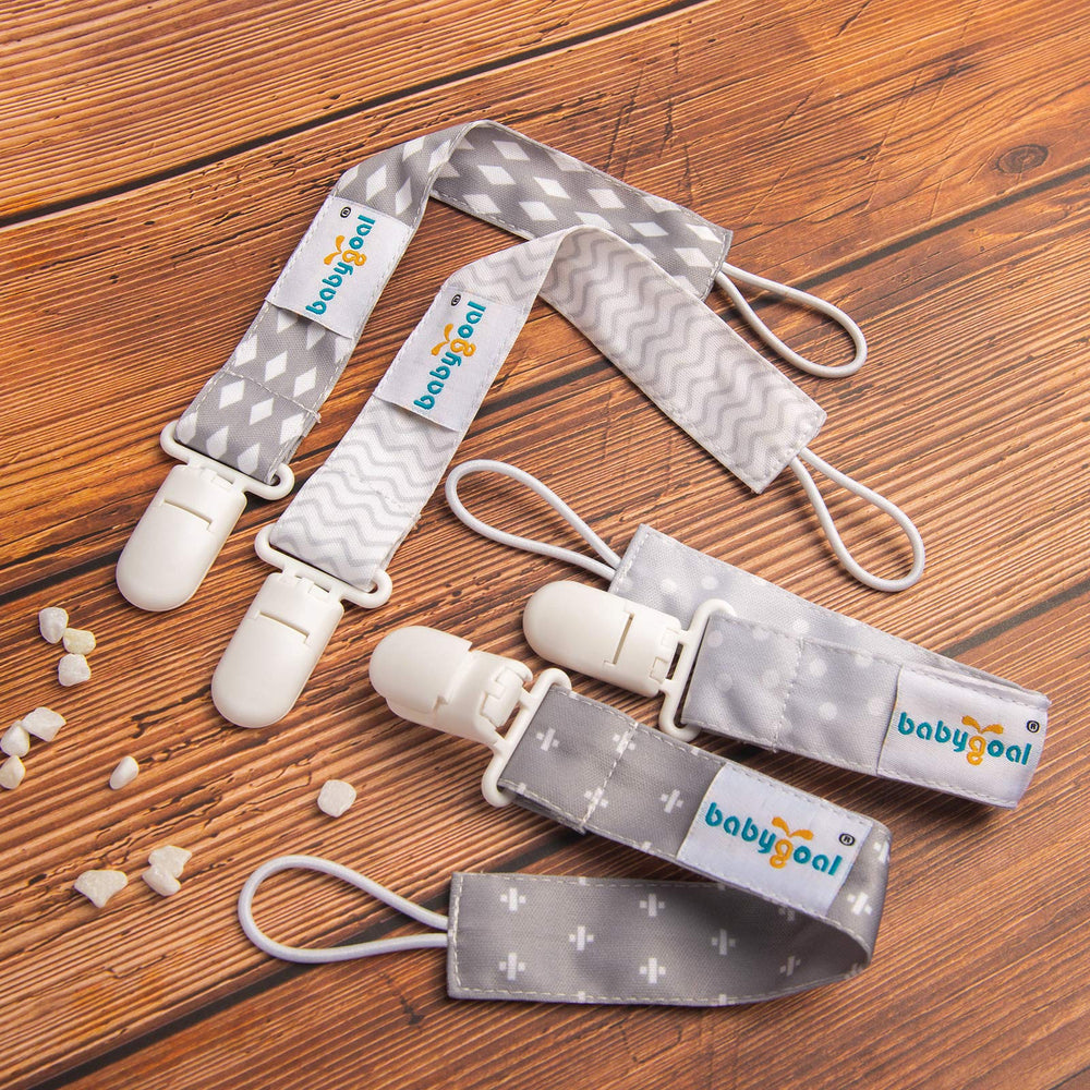 babygoal pacifier clip washable fabric close-up for easy cleaning