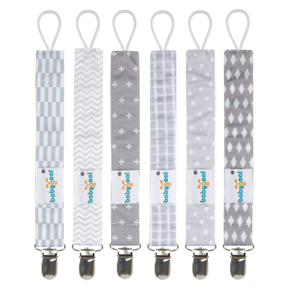 babygoal pacifier clips six-pack designs keep pacifiers secure on outfits