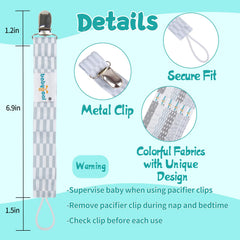 babygoal pacifier clips metal teeth detail for secure grip