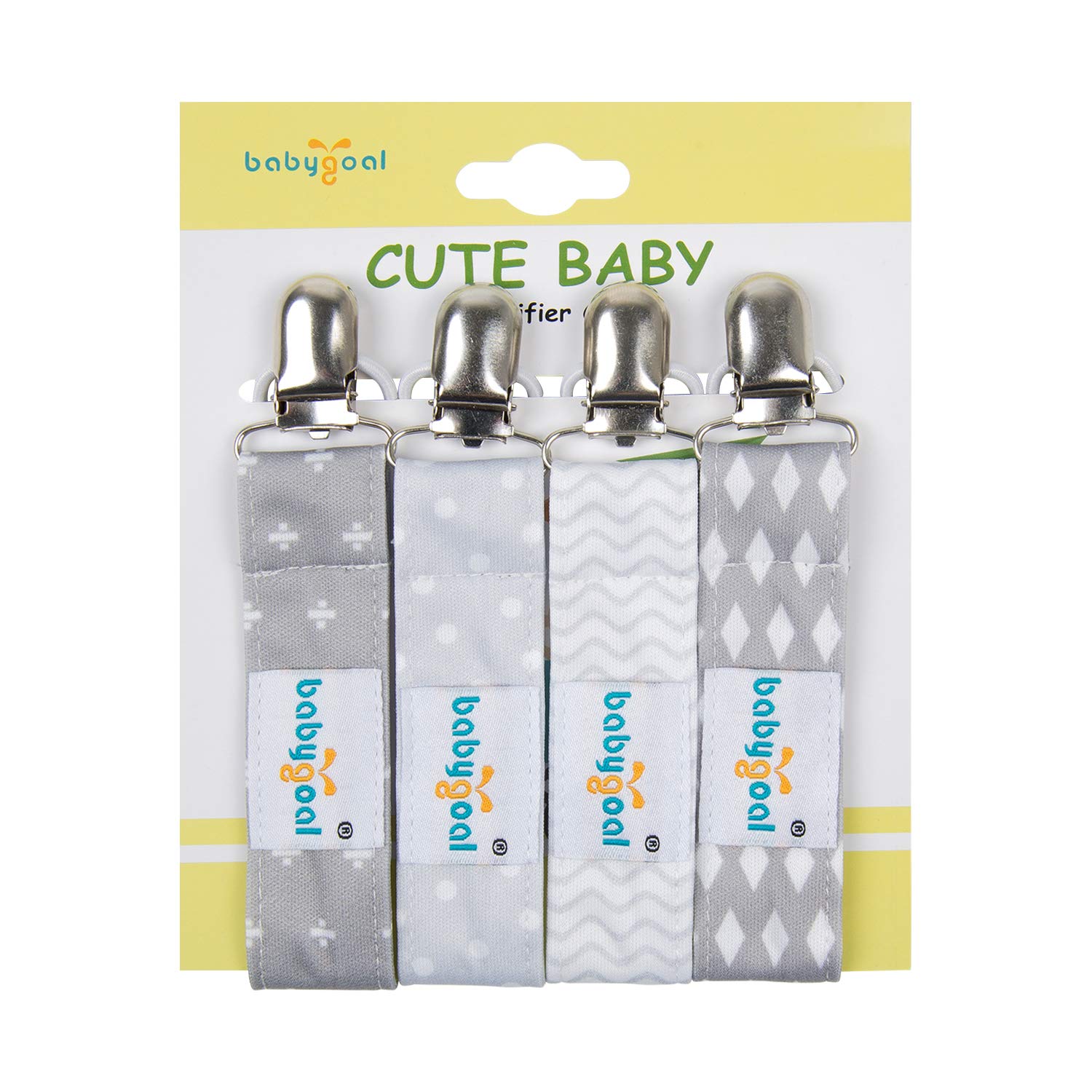 Babygoal pacifier clips variety designs for boys and girls