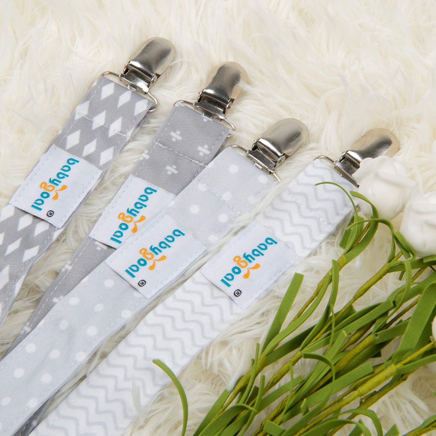 Babygoal pacifier leash washable fabric for easy cleaning